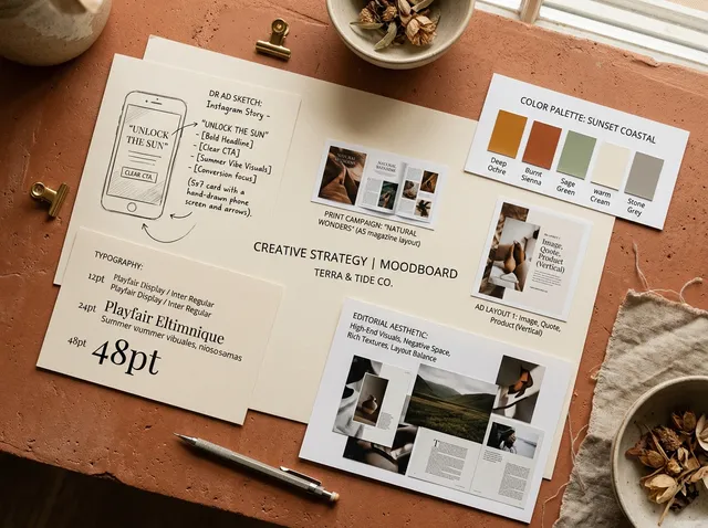 Neel Rajpurohit's creative marketing workspace and campaign strategy boards